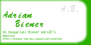 adrian biener business card